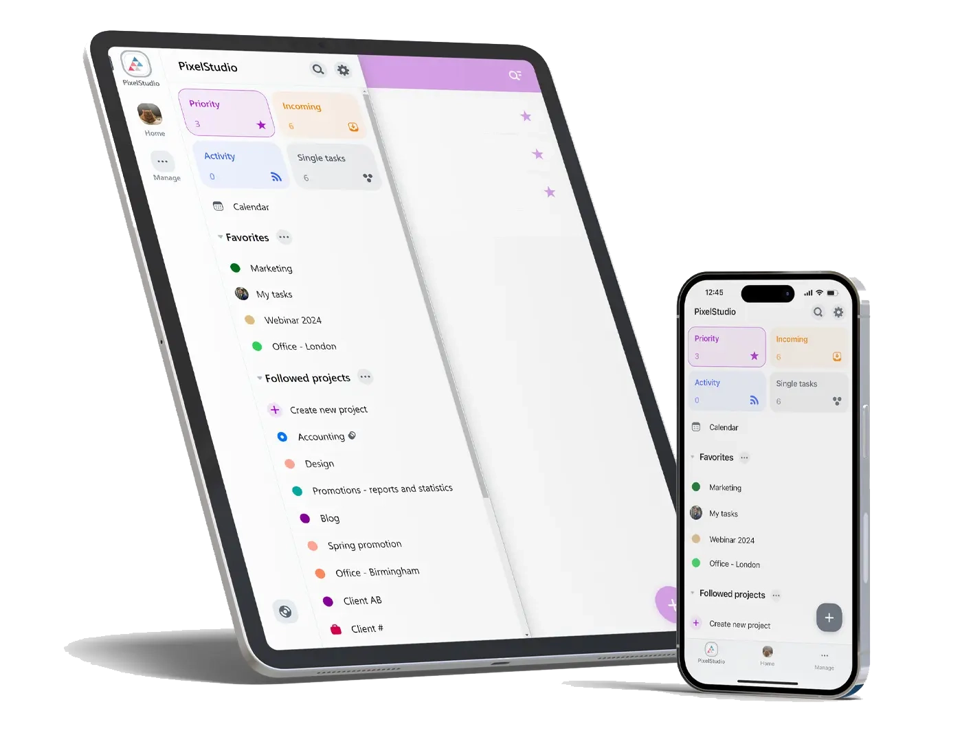 Previzualizare aplicație Nozbe